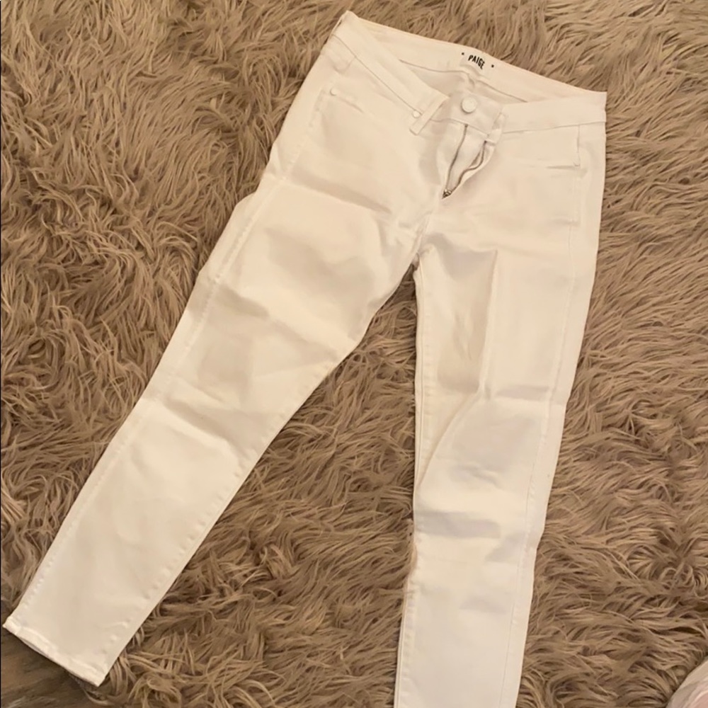 Paige skinny white jeans